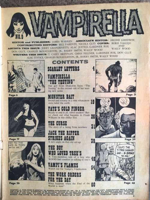 VINTAGE - VAMPIRELLA NO. 9 - 1970