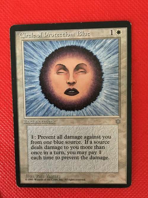 MAGIC THE GATHERING - CIRCLE OF PROTECTION BLUE - ICE AGE  AND 4TH EDITION