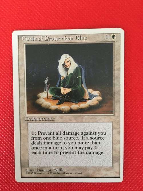 MAGIC THE GATHERING - CIRCLE OF PROTECTION BLUE - ICE AGE  AND 4TH EDITION