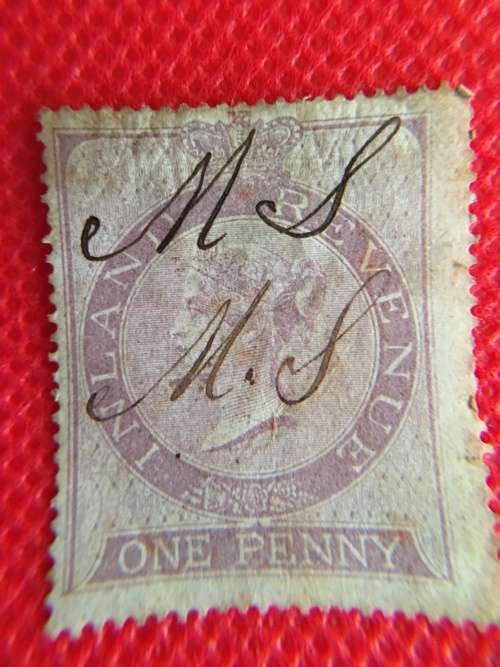 GREAT BRITAIN  USED ONE PENNY STAMP