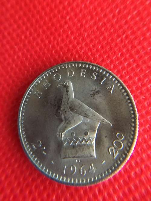 RHODESIA UNCIRCULATED 20c  2. 1964  COIN