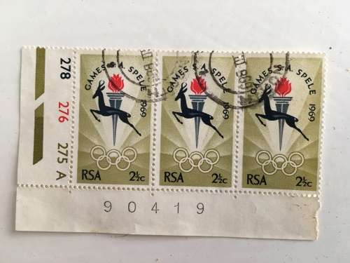 SOUTH AFRICA   USED MINI BLOCK OF STAMPS
