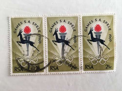 SOUTH AFRICA   USED MINI BLOCK OF STAMPS