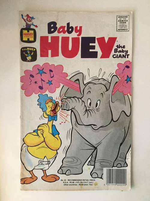 HARVEY COMICS - BABY HUEY -  NO. 63 - 1992 - A SOUTH AFRICAN COMIC