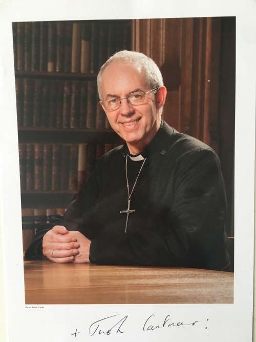 AUTOGRAPHED / SIGNED - JUSTIN WELBY ARCHBISHOP OF CANTERBURY KING CHARLES CORONATION!!!!!!!