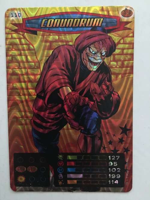 MARVEL -SPIDER-MAN HEROES & VILLIANS - CONUNDRUM FOIL  3D EFFECT