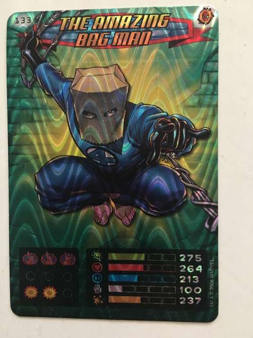 MARVEL -SPIDER-MAN HEROES & VILLIANS - THE AMAZING BAG MAN 3D FOIL CARD