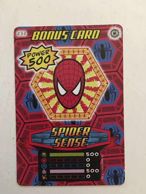 MARVEL -SPIDER-MAN HEROES & VILLIANS - BONUS CARD - SPIDER SENSE