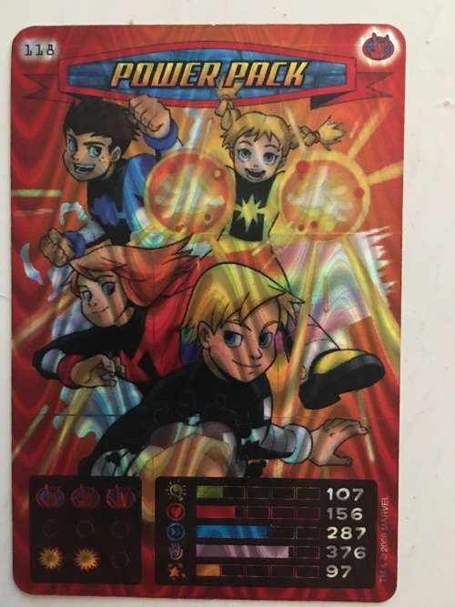 MARVEL -SPIDER-MAN HEROES & VILLIANS - POWER PACK 3D FOIL CARD