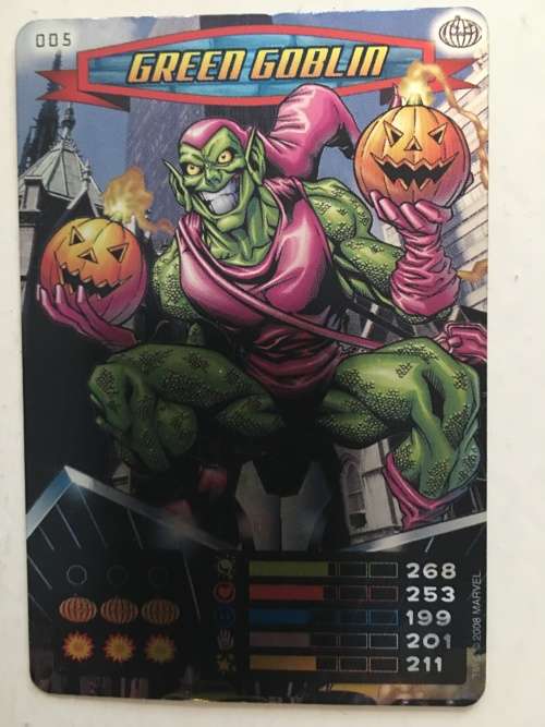 MARVEL -SPIDER-MAN HEROES & VILLIANS - GREEN GOBLIN FOIL CARD