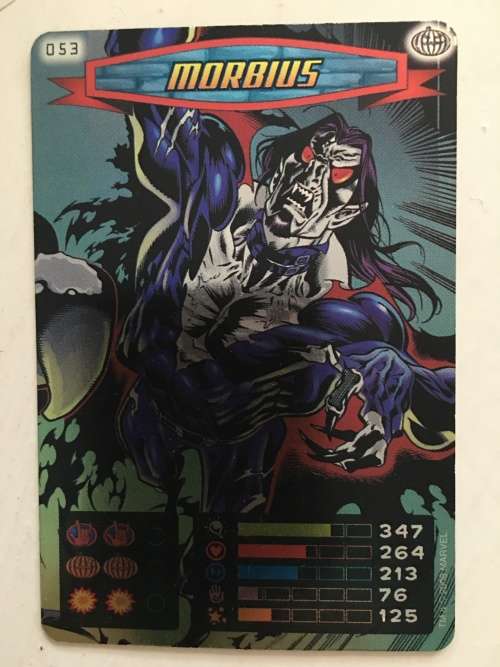 MARVEL -SPIDER-MAN HEROES & VILLIANS - MORBIUS  -FOIL CARD