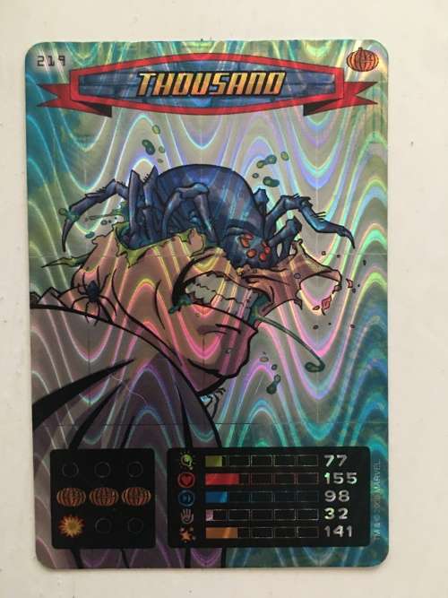 MARVEL -SPIDER-MAN HEROES & VILLIANS - THOUSAND  -3D FOIL CARD