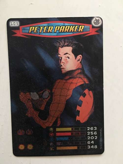 MARVEL -SPIDER-MAN HEROES & VILLIANS - PETER PARKER FOIL CARD