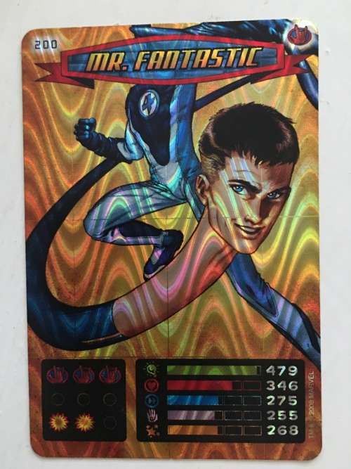 MARVEL -SPIDER-MAN HEROES & VILLIANS - 3D FOIL CARD - MR FANTASTIC