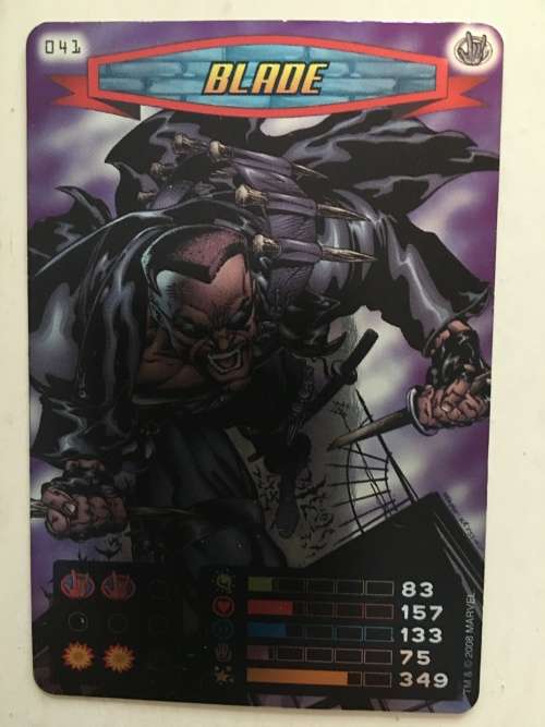 MARVEL -SPIDER-MAN HEROES & VILLIANS -  BLADE - FOIL CARD