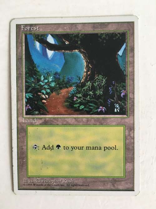 MAGIC THE GATHERING - FOREST 4TH EDITION LOT OF 4  CARDS 1 SET