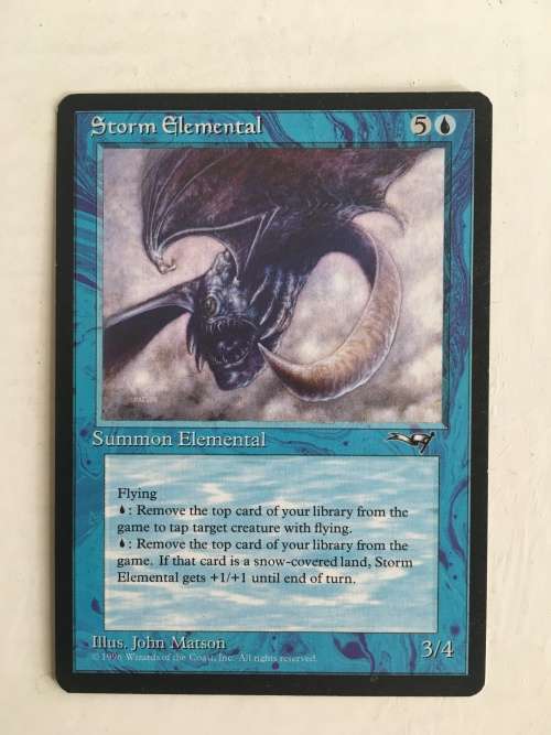 MAGIC THE GATHERING - STORM ELEMENTAL 3 X CARDS PLUS ANOTHER BETA