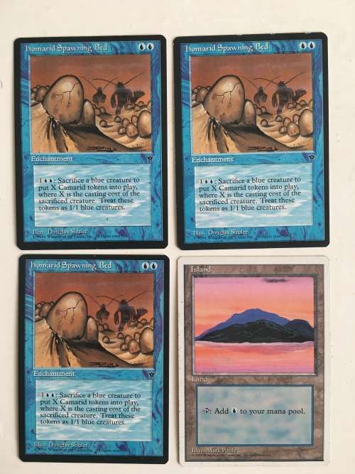 MAGIC THE GATHERING - HOMARID SPAWING BED X 3 CARDS CHRONICALS PLUS ANOTHER