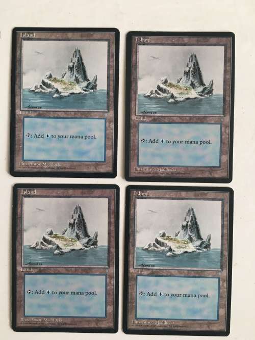 MAGIC THE GATHERING - SET OF 4 ISLAND ICE AGE
