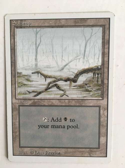MAGIC THE GATHERING CARDS SWAMP REVISED AND BETA INCLUDED X 4 CARDS