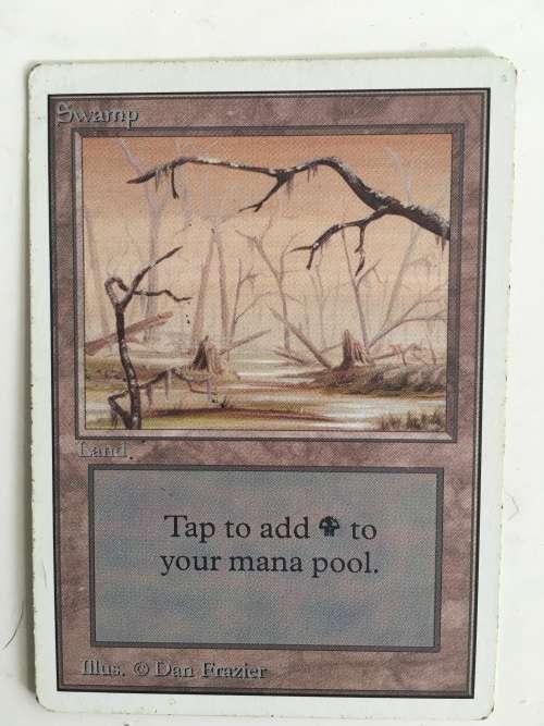 MAGIC THE GATHERING CARDS SWAMP REVISED AND BETA INCLUDED X 4 CARDS