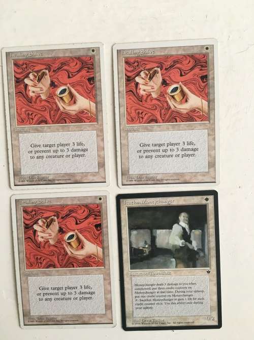 MAGIC THE GATHERING - HEALING SALVE X 3 CARDS AND ANOTHER