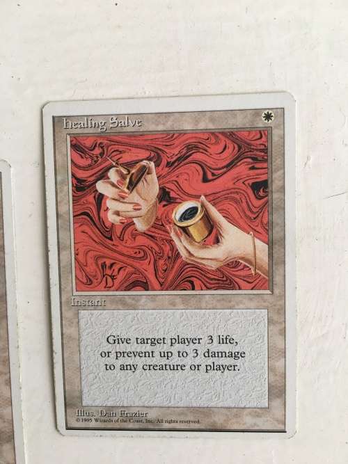 MAGIC THE GATHERING - HEALING SALVE X 3 CARDS AND ANOTHER