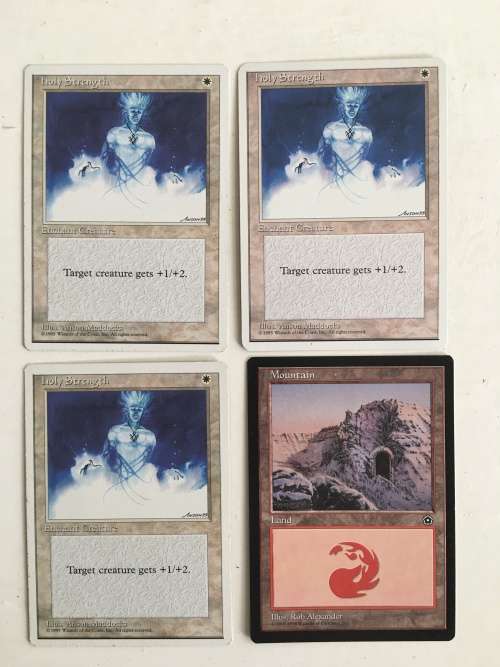 MAGIC THE GATHERING - HOLY STRENGTH X 3  AND ANOTHER