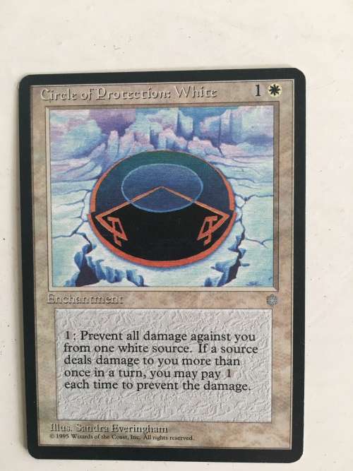 MAGIC THE GATHERING  -  CIRCLE OF PROTECTION WHITE X3 CARDS AND ANOTHER