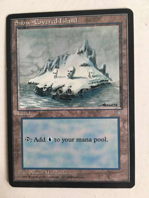 MAGIC THE GATHERING - SNOW-COVERED ISLAND ICE AGE 1 SET OF 4 CARDS