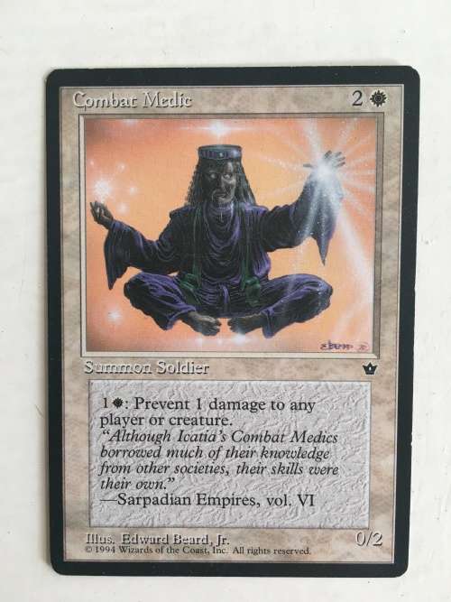 MAGIC THE GATHERING - COMBAT MEDIC  FALLEN EMPIRES X3  AND ANOTHER