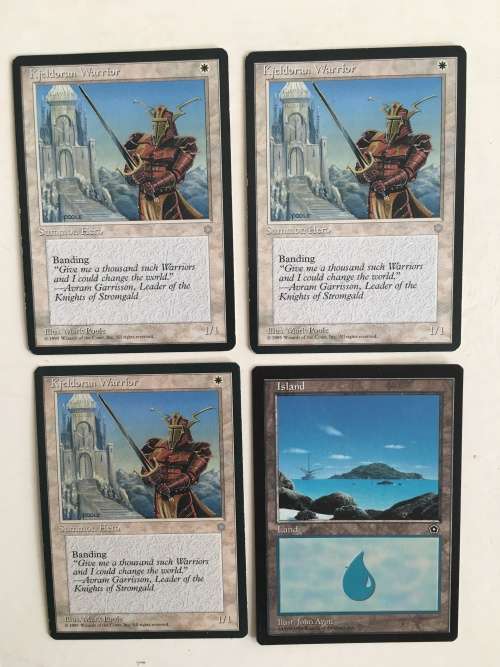 MAGIC THE GATHERING - KJELDORAN WARRIOR X 3 CARDS AND ANOTHER