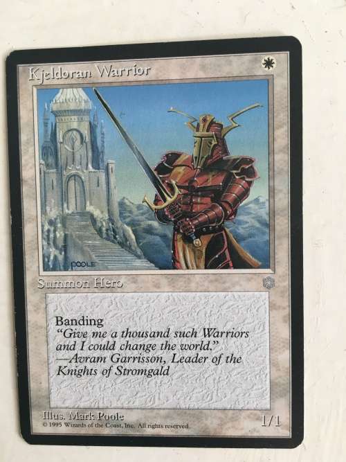 MAGIC THE GATHERING - KJELDORAN WARRIOR X 3 CARDS AND ANOTHER