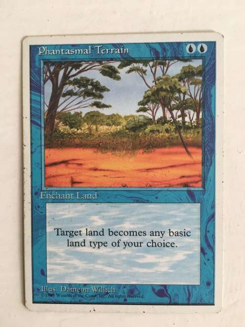 MAGIC THE GATHERING - PHANTASMAL TERRAIN -  X3 CARDS AND ANOTHER
