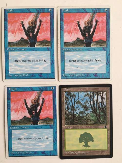 MAGIC THE GATHERING - FLIGHT X 3  AND ANOTHER 4TH EDITION