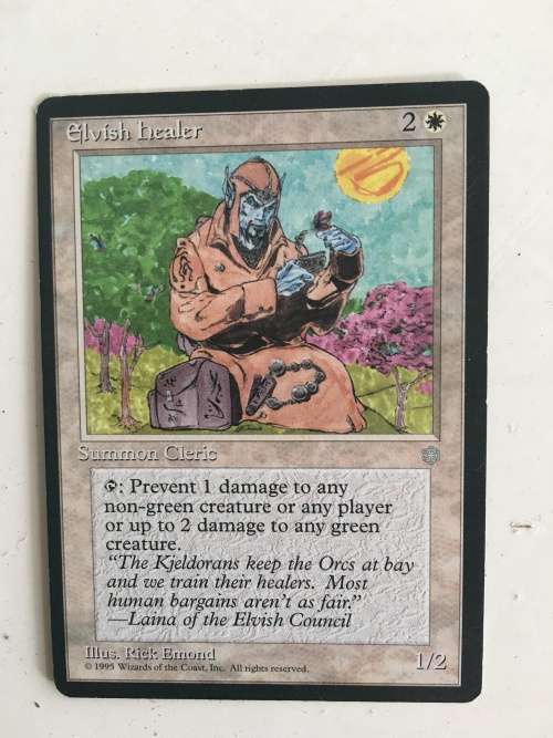 MAGIC THE GATHERING - ELVISH HEALER - X 3 CARDS  AND ANOTHER