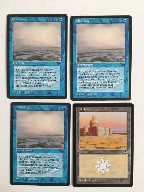 MAGIC THE GATHERING - TIDAL FLATS - X 3 FALLEN EMPIRES AND ANOTHER