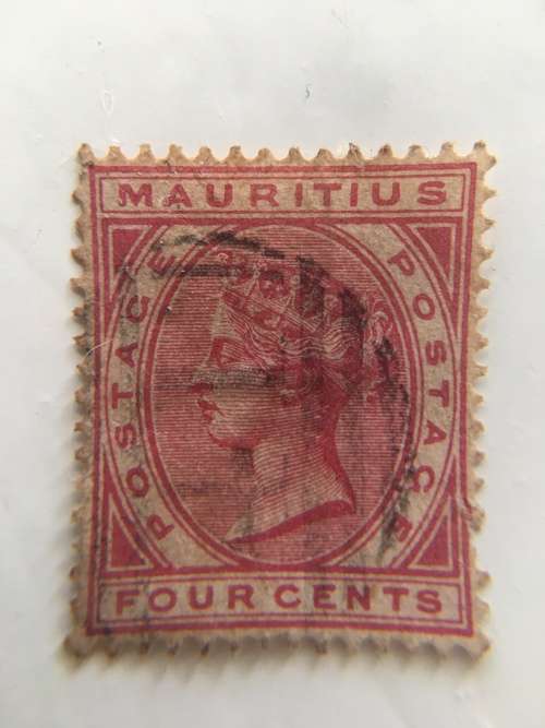 MAURITIUS  QUEEN VICTORIA USED STAMP 4 CENTS