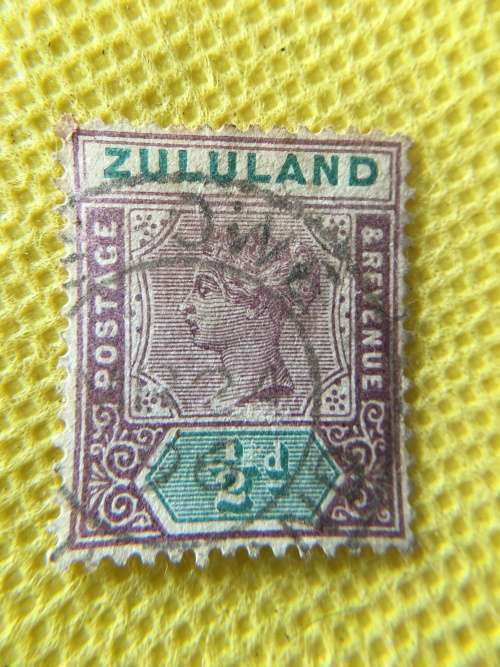 ZULULAND SOUTH AFRICA VICTORIA USED STAMP
