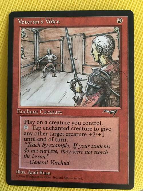 MAGIC THE GATHERING - 2 HALF SETS - BASAL THRULL X 2 - VETERAN`S VOICE X 2  - X 4 CARDS