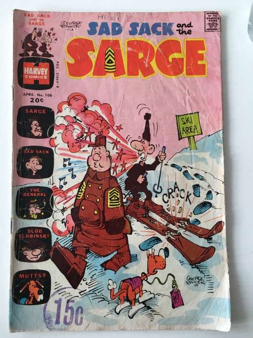 HARVEY COMICS - SAD SACK AND THE SARGE -  NO. 105 - 1974