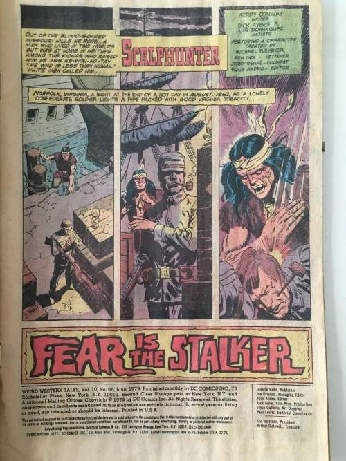 DC COMICS - WEIRD WESTERN  TALES STARRING - SCALPHUNTER -  VOL. 10 NO. 56 - 1979