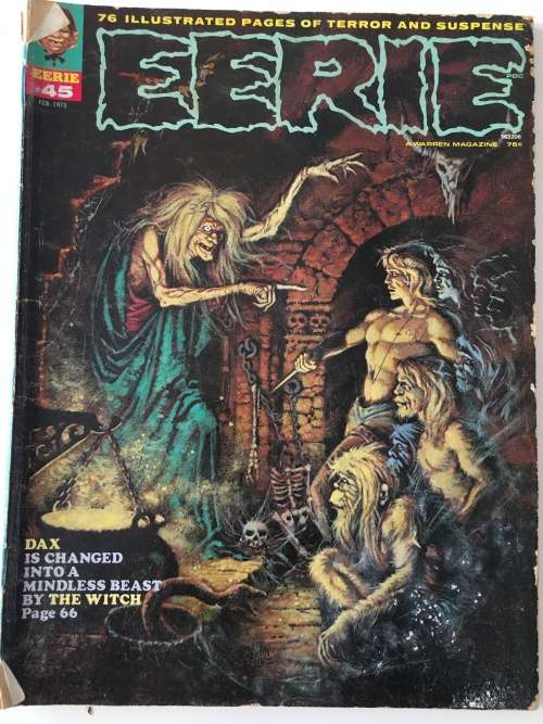 VINTAGE EERIE COMIC / MAGAZINE - NO. 45 - 1973