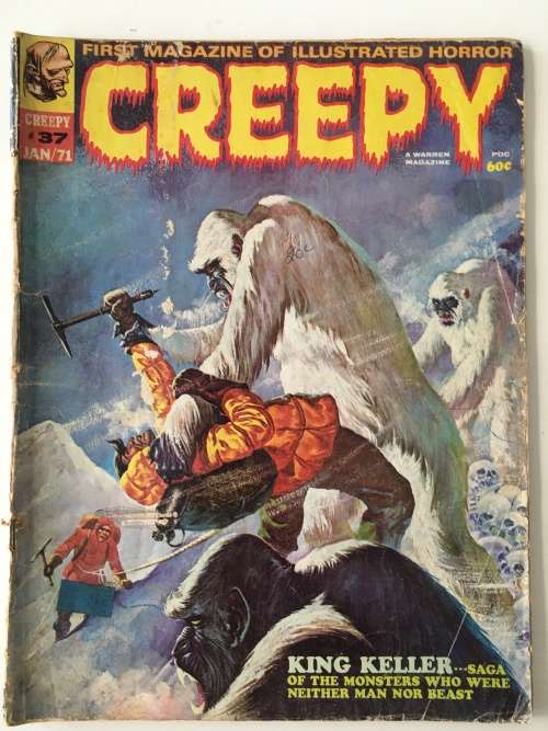 VINTAGE CREEPY / COMIC - FIRST MAGAZINE OF ILLUSTRATED HORROR CREEPY -  NO. 37 - 1970