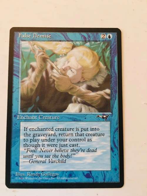 MAGIC THE GATHERING  - 2 HALF SETS - FALSE DEMISE X 2 - FOLK OF THE PINES  X 2 - 4 CARDS