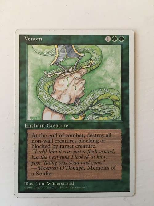 MAGIC THE GATHERING  - 2 HALF SETS - SEA SERPANT X 2 - VENOM X 2 - 4 CARDS
