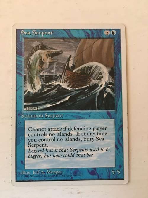 MAGIC THE GATHERING  - 2 HALF SETS - SEA SERPANT X 2 - VENOM X 2 - 4 CARDS