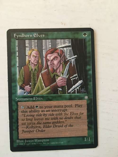 MAGIC THE GATHERING - 2 HALF SETS - FYNDHORN ELVES X 2 - ZEPHYR FALCON X 2 -  CARDS X 4