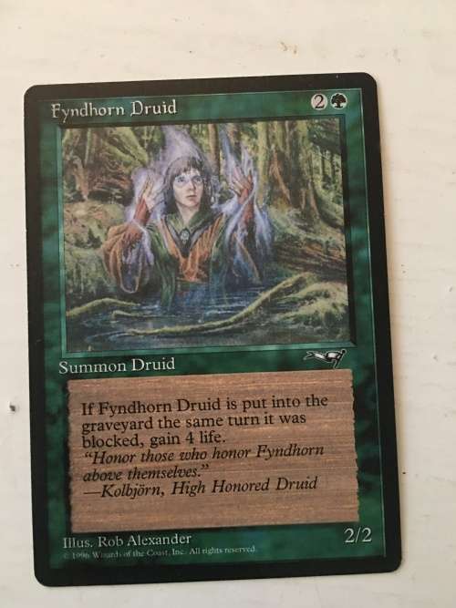 MAGIC THE GATHERING - 2 HALF SETS - SOLDEVI HERECTIC X 2 - FYNDHORN DRUID X 2 - 4 CARDS