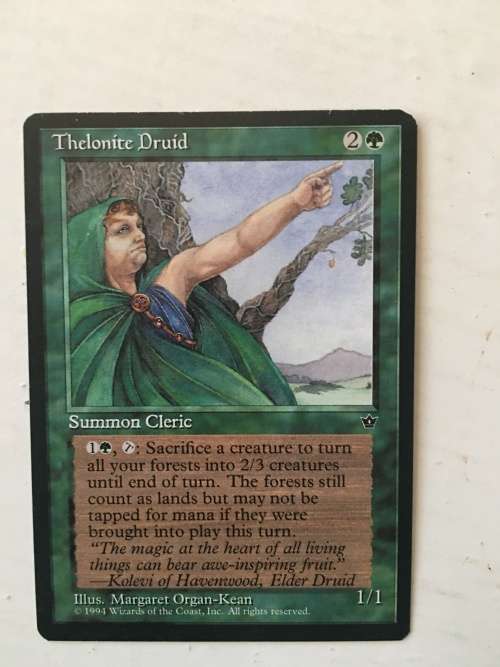 MAGIC THE GATHERING - 2 HALF SETS X2 PORTENT X 2 - THELONITE DRUID X 2 - 4 CARDS